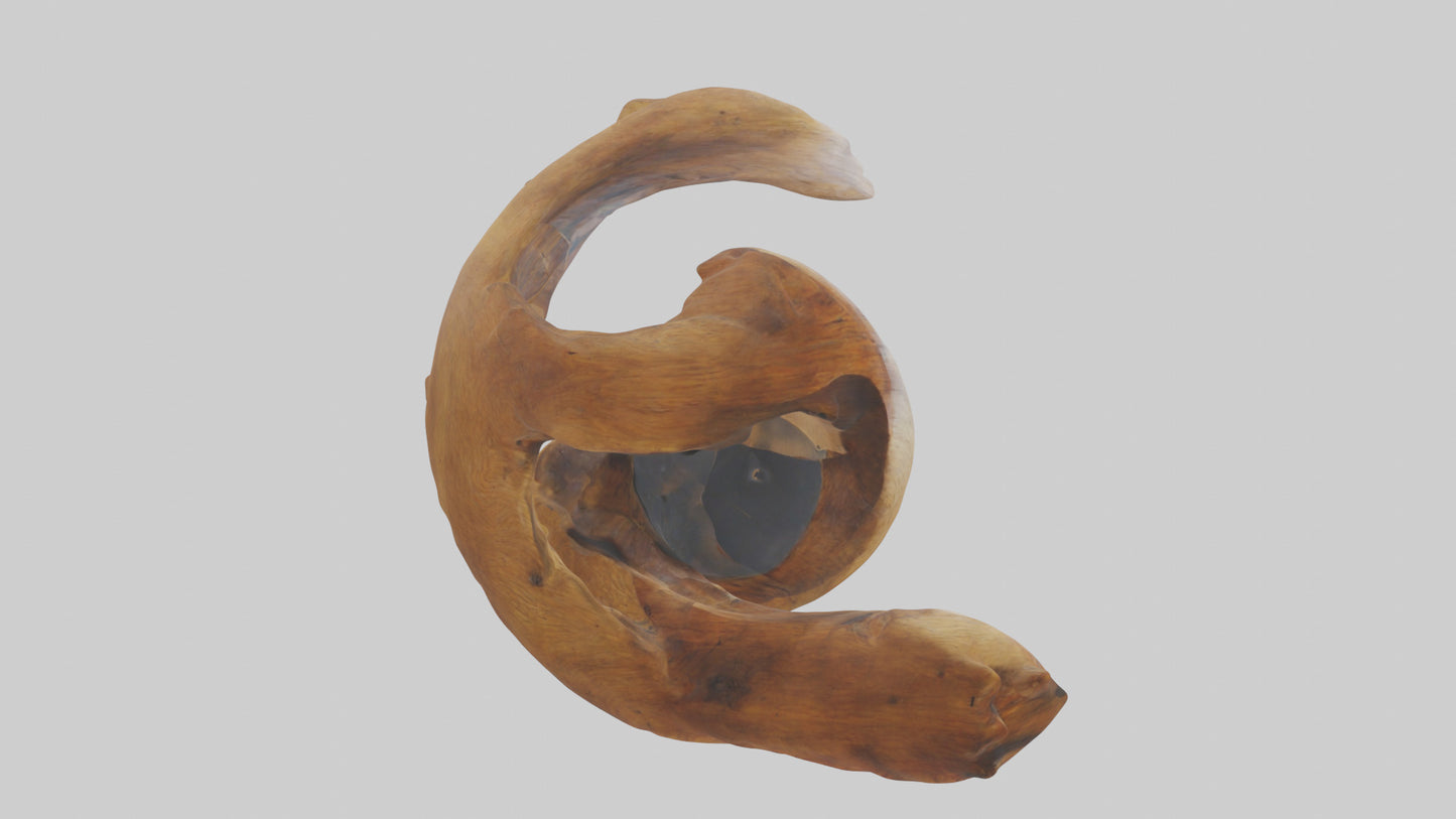 Reclaimed wood sculpture model VR / AR / low-poly