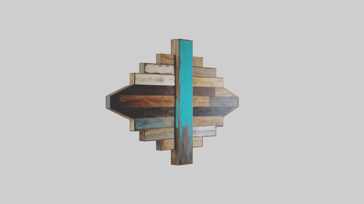 3D model Reclaimed Wood Wall Art VR / AR / low-poly