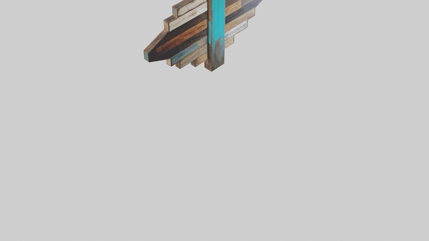 3D model Reclaimed Wood Wall Art VR / AR / low-poly