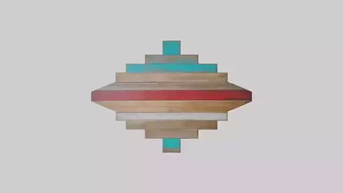 3D model Reclaimed Wood Wall Art VR / AR / low-poly