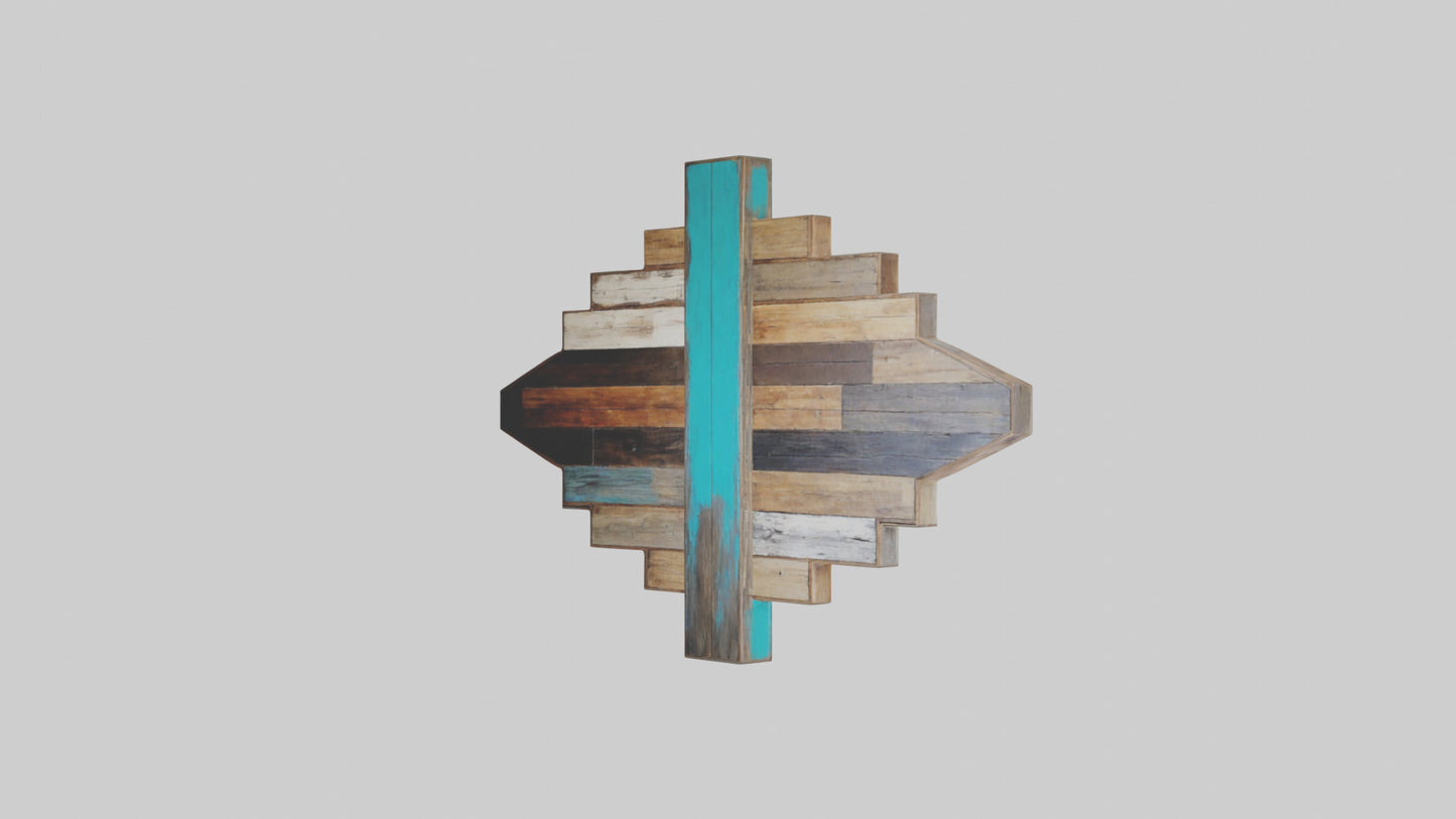 3D model Reclaimed Wood Wall Art VR / AR / low-poly