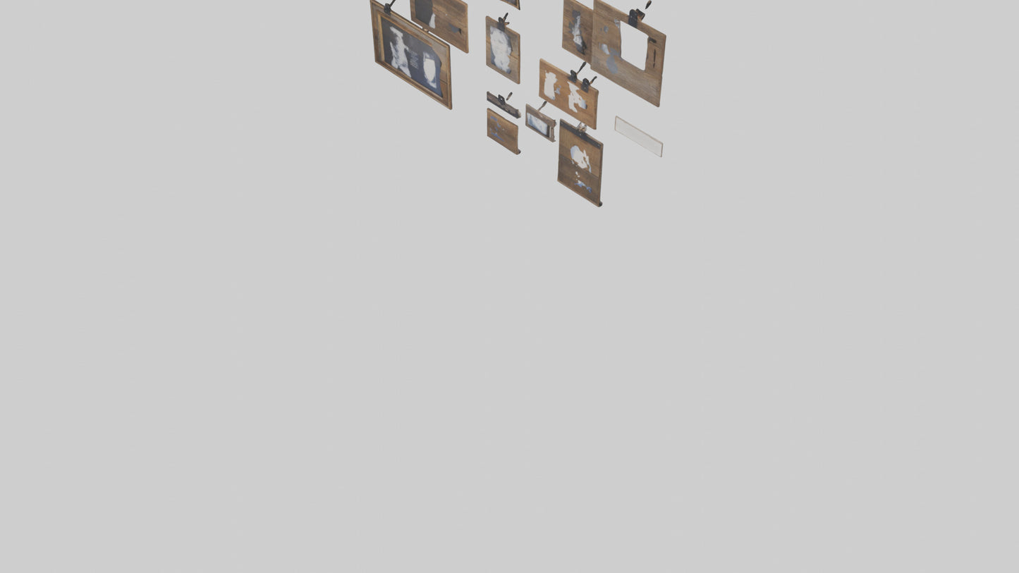 Reclaimed Wood Wall Frames VR / AR / low-poly