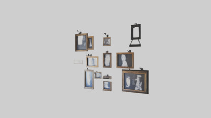 Reclaimed Wood Wall Frames VR / AR / low-poly