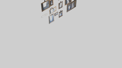 Reclaimed Wood Wall Frames VR / AR / low-poly
