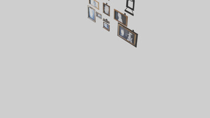 Reclaimed Wood Wall Frames VR / AR / low-poly