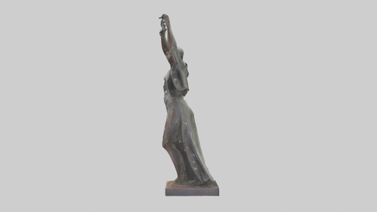 Reclaiming Freedom statue model VR / AR / low-poly