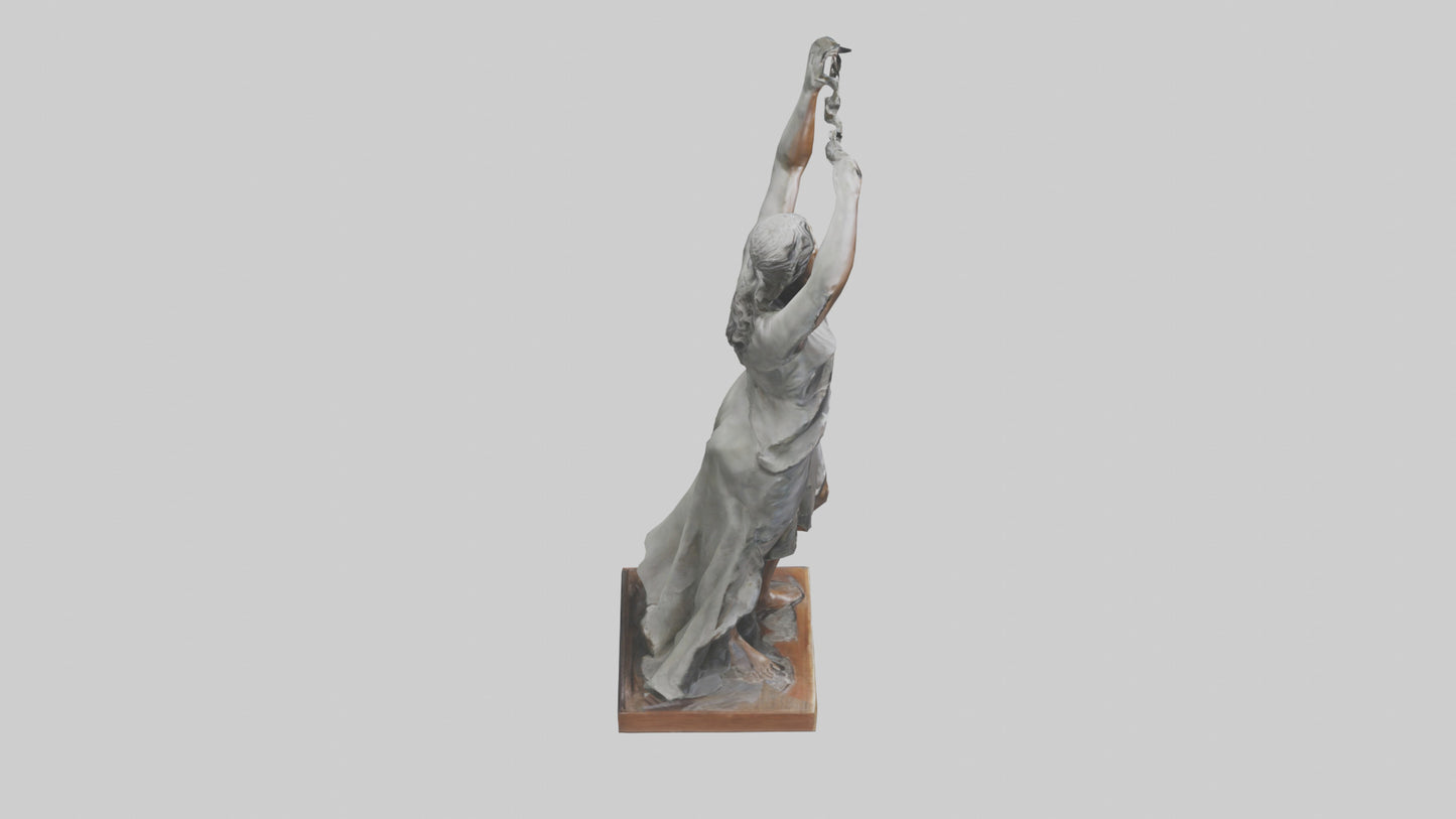 Reclaiming Freedom statue model VR / AR / low-poly