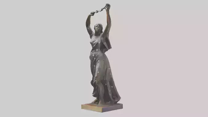 Reclaiming Freedom statue model VR / AR / low-poly