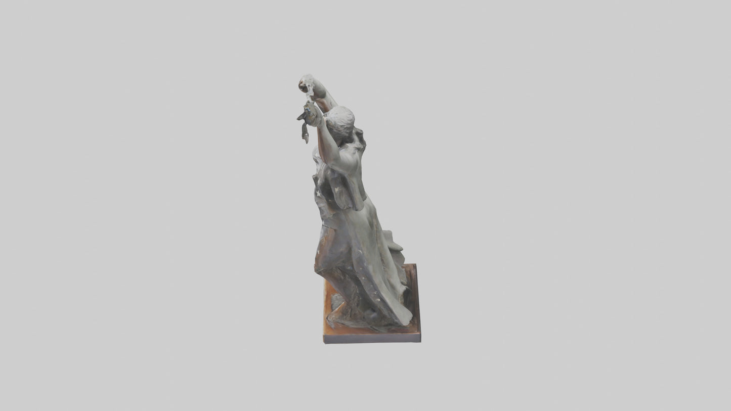 Reclaiming Freedom statue model VR / AR / low-poly