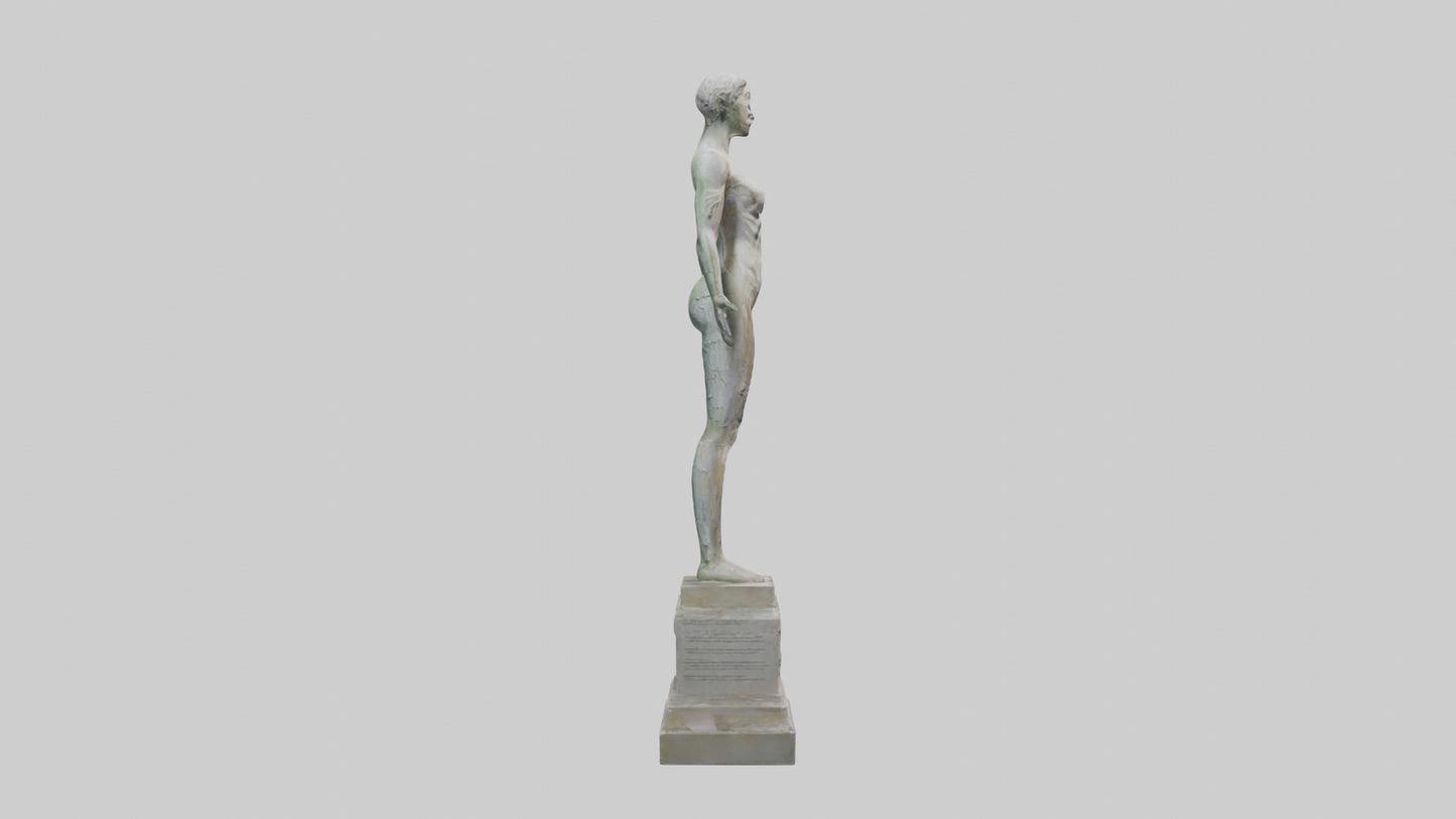 Reclaiming Peace statue model VR / AR / low-poly