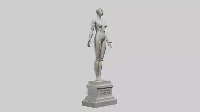 Reclaiming Peace statue model VR / AR / low-poly