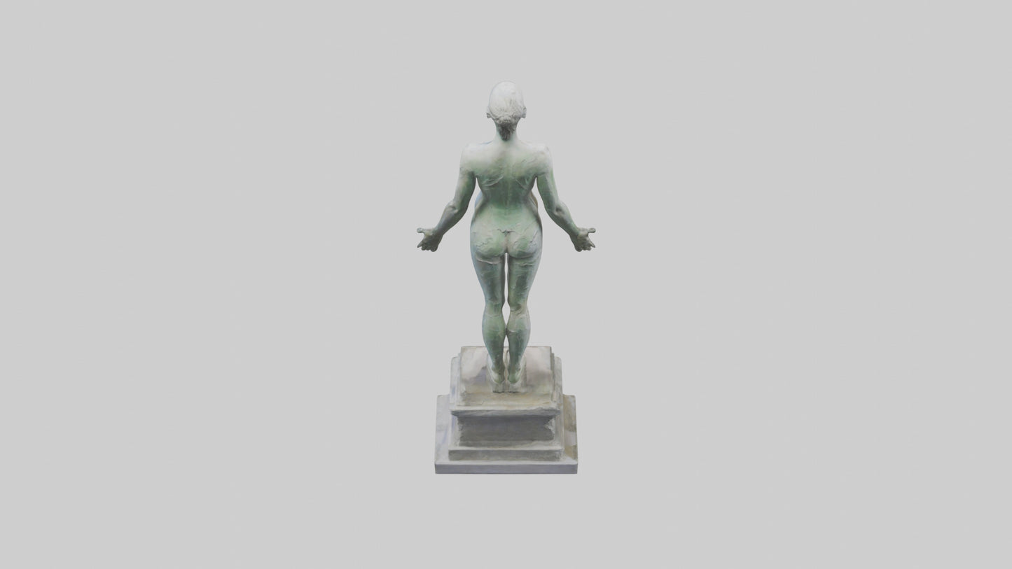 Reclaiming Peace statue model VR / AR / low-poly