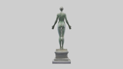 Reclaiming Peace statue model VR / AR / low-poly