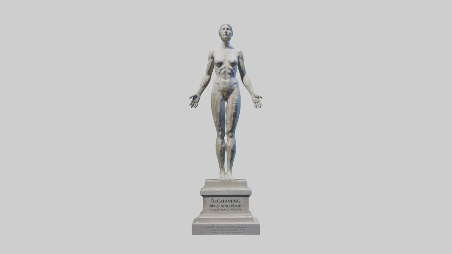 Reclaiming Peace statue model VR / AR / low-poly