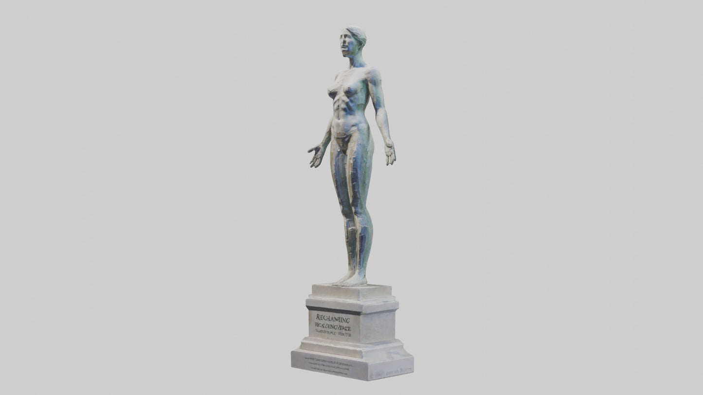 Reclaiming Peace statue model VR / AR / low-poly