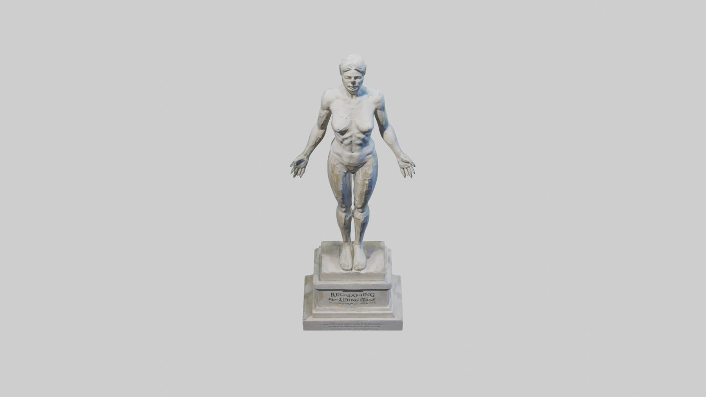 Reclaiming Peace statue model VR / AR / low-poly