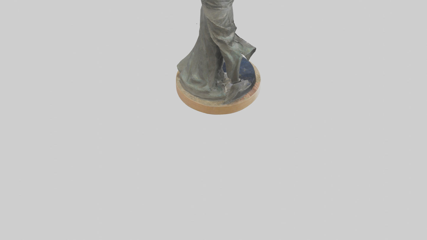 3D model Reclamation of Rights statue model VR / AR / low-poly