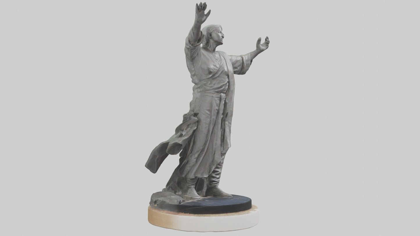3D model Reclamation of Rights statue model VR / AR / low-poly