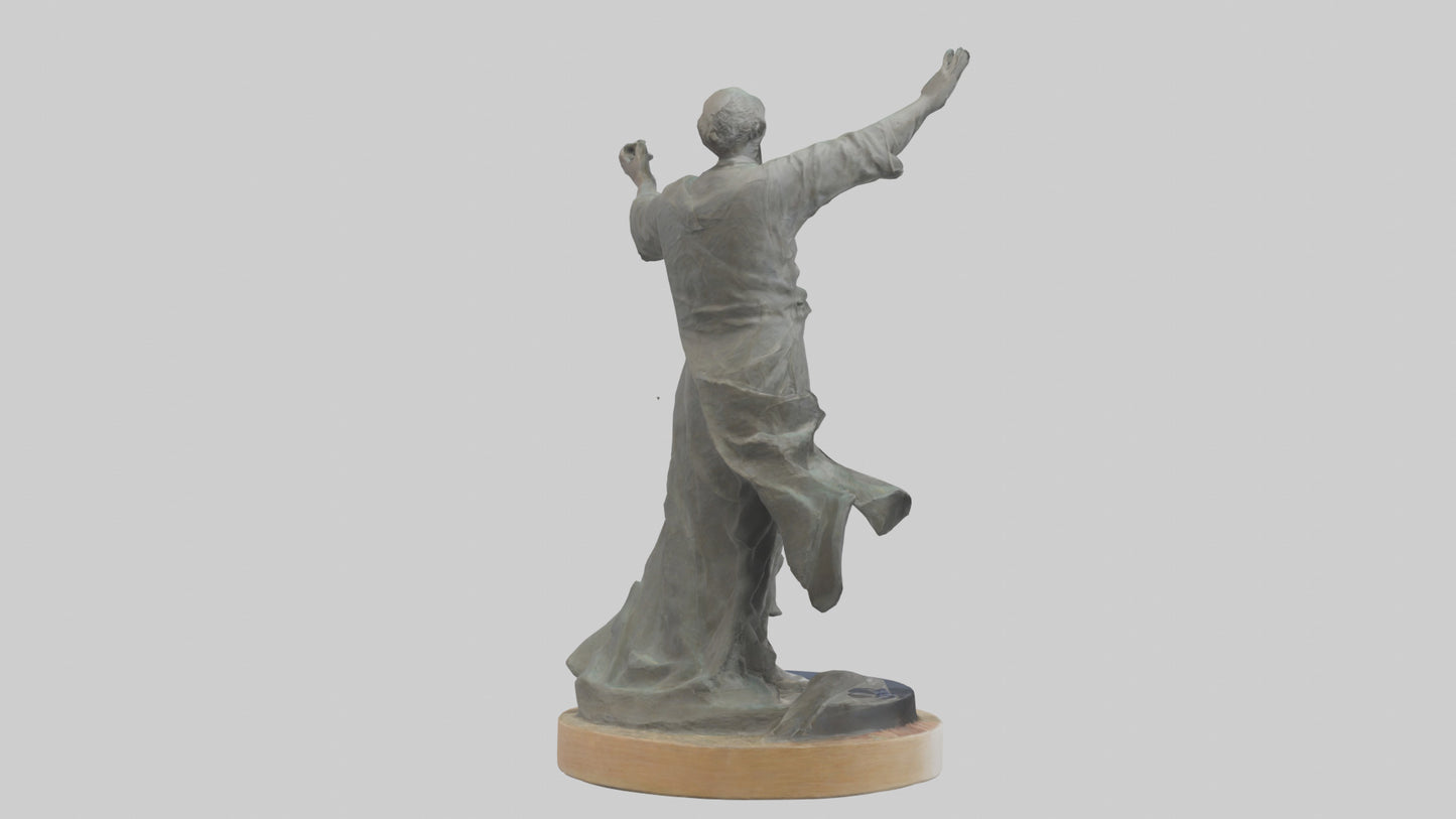 3D model Reclamation of Rights statue model VR / AR / low-poly