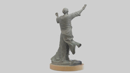 3D model Reclamation of Rights statue model VR / AR / low-poly