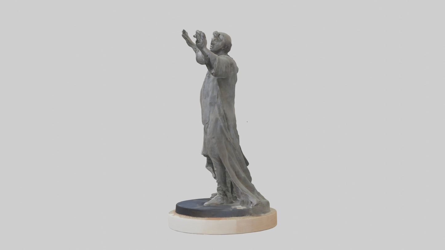 3D model Reclamation of Rights statue model VR / AR / low-poly