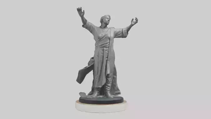 3D model Reclamation of Rights statue model VR / AR / low-poly