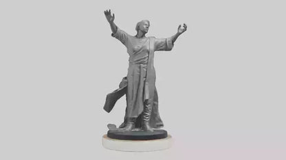 3D model Reclamation of Rights statue model VR / AR / low-poly