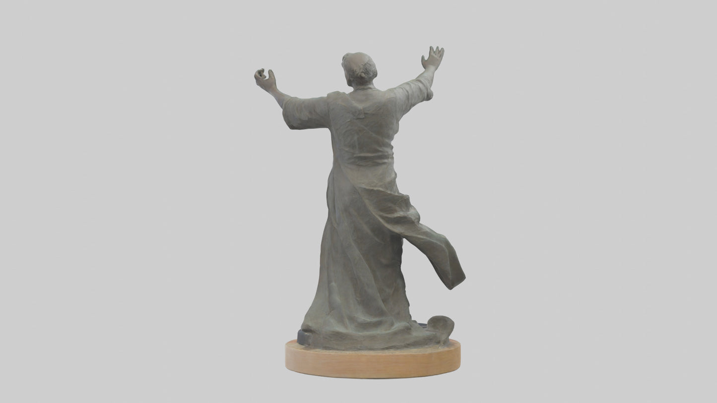 3D model Reclamation of Rights statue model VR / AR / low-poly