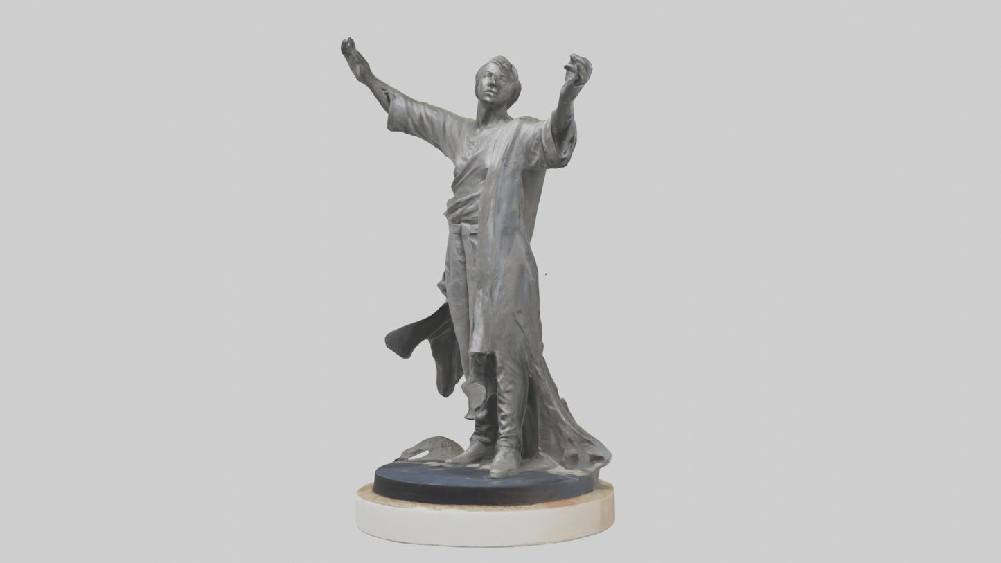 3D model Reclamation of Rights statue model VR / AR / low-poly
