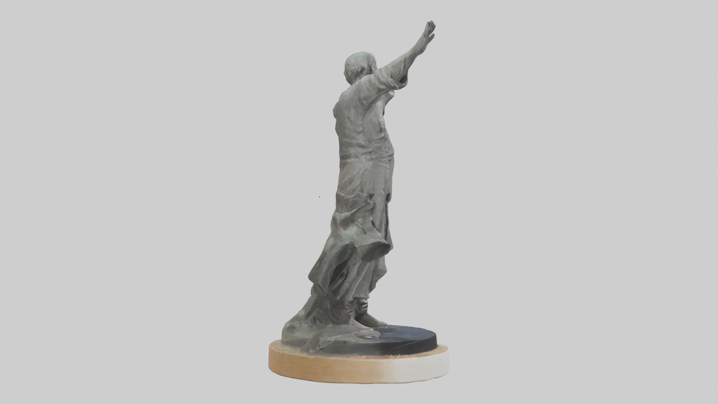 3D model Reclamation of Rights statue model VR / AR / low-poly