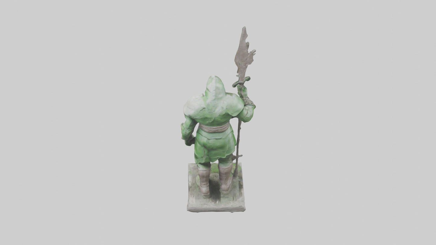 Recycle Earth Warrior Statue model VR / AR / low-poly