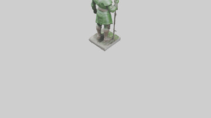 Recycle Earth Warrior Statue model VR / AR / low-poly