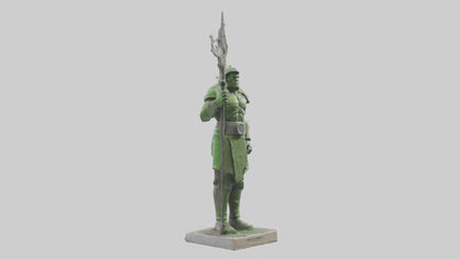 Recycle Earth Warrior Statue model VR / AR / low-poly