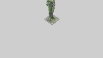 Recycle Earth Warrior Statue model VR / AR / low-poly