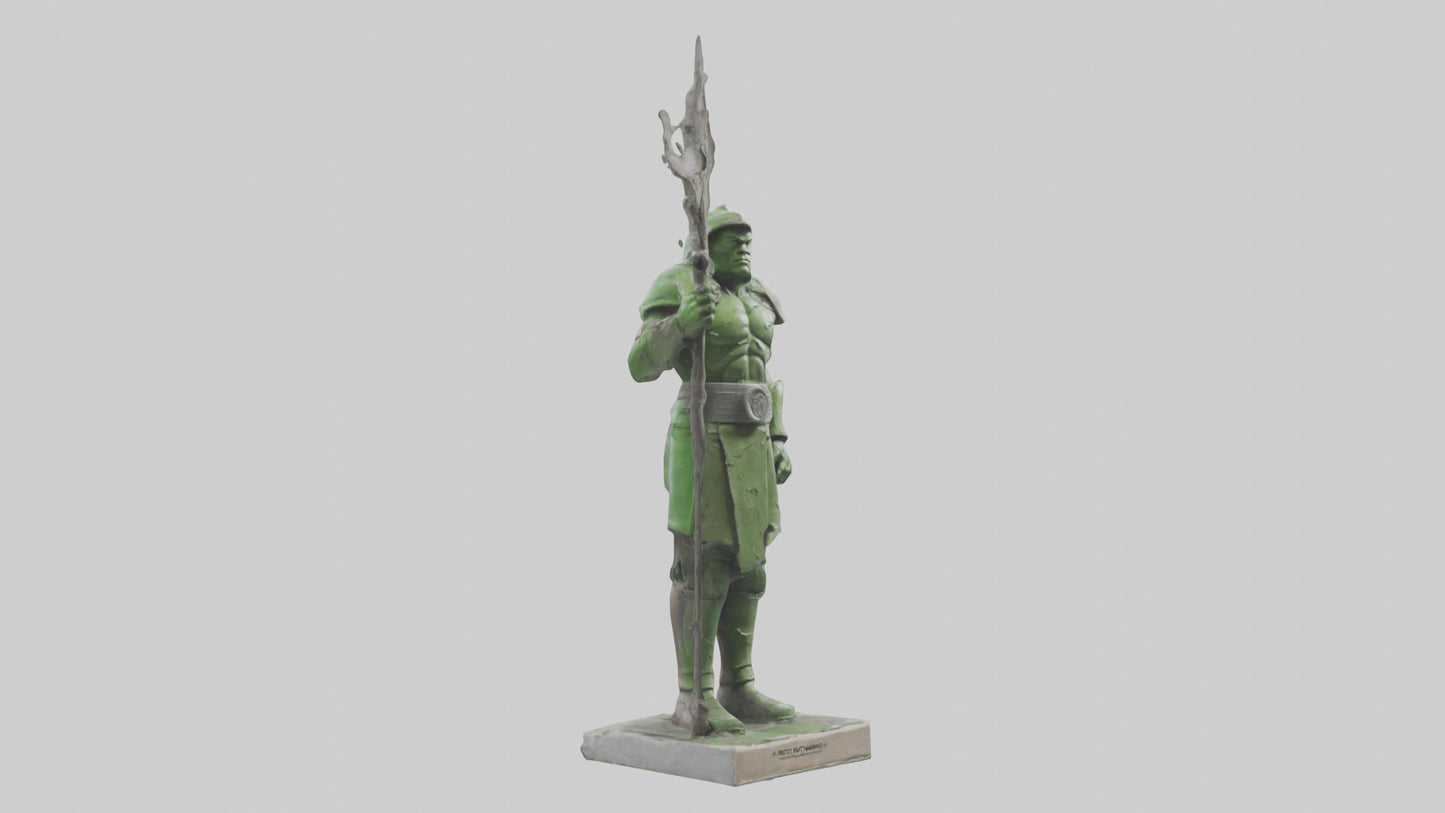 Recycle Earth Warrior Statue model VR / AR / low-poly