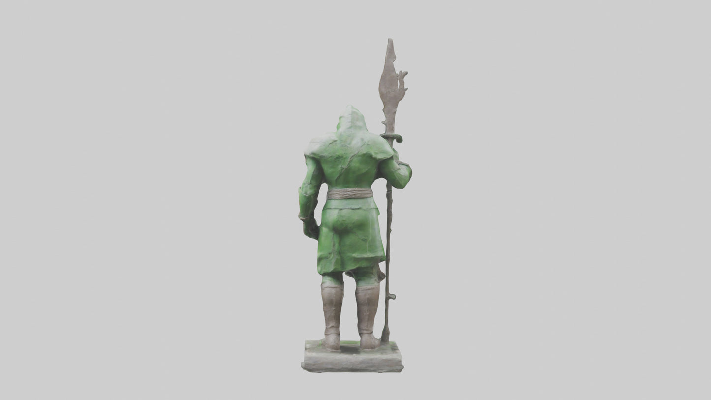 Recycle Earth Warrior Statue model VR / AR / low-poly