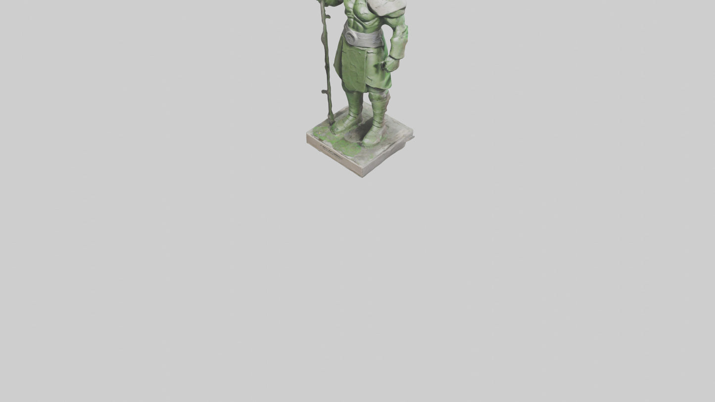 Recycle Earth Warrior Statue model VR / AR / low-poly