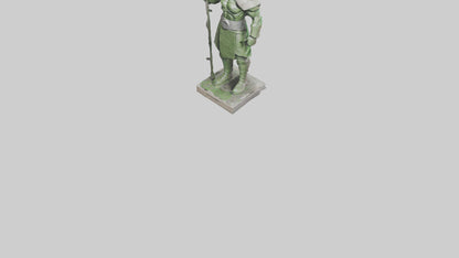 Recycle Earth Warrior Statue model VR / AR / low-poly