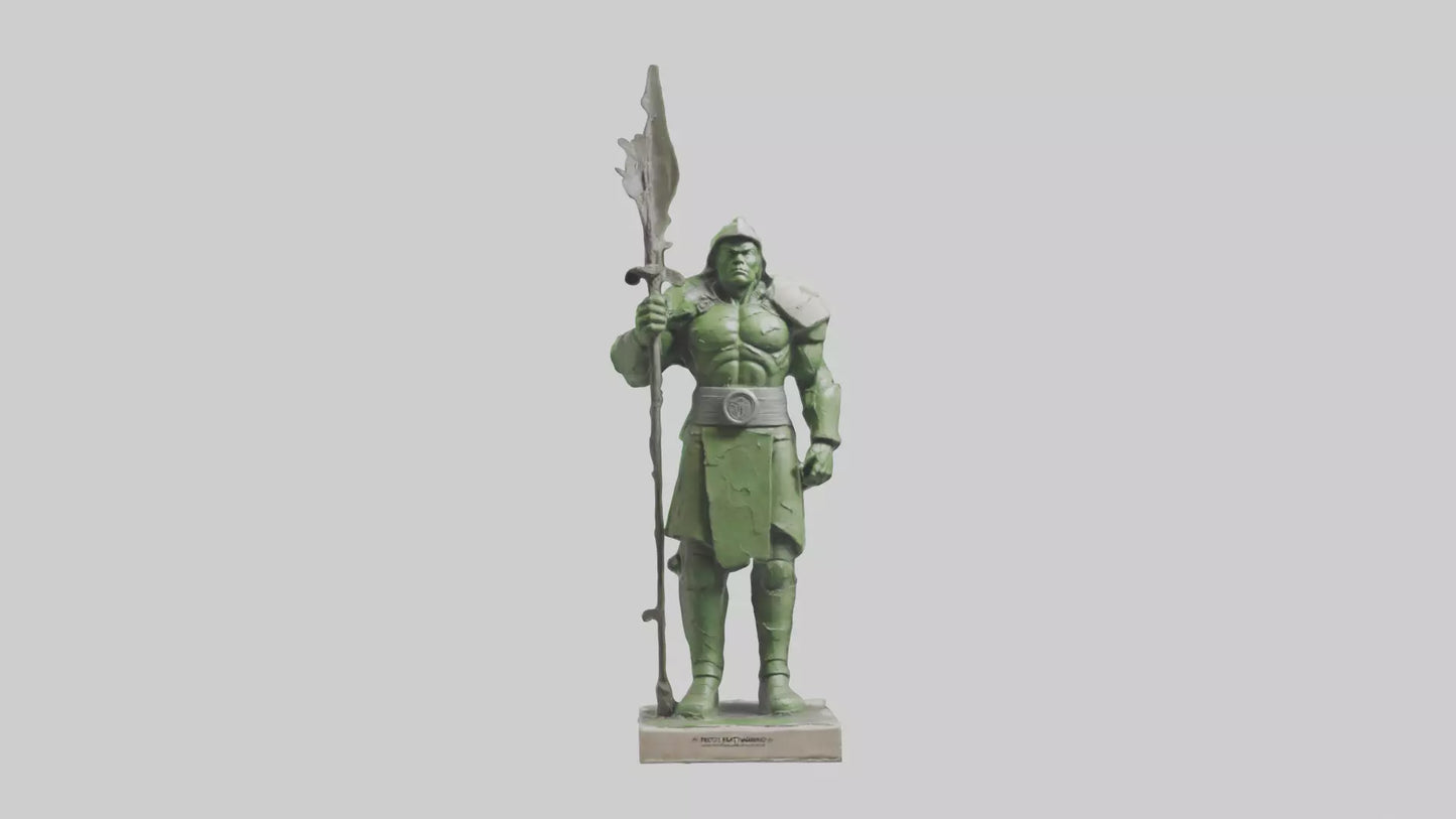 Recycle Earth Warrior Statue model VR / AR / low-poly