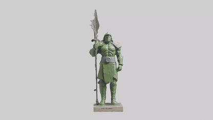 Recycle Earth Warrior Statue model VR / AR / low-poly