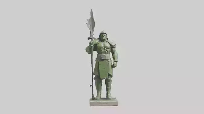 Recycle Earth Warrior Statue model VR / AR / low-poly