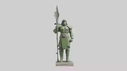 Recycle Earth Warrior Statue model VR / AR / low-poly