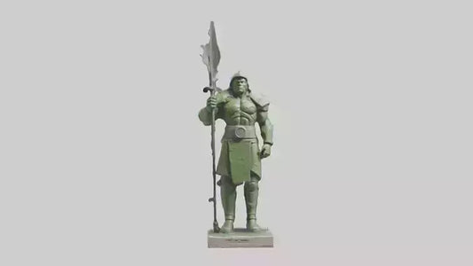 Recycle Earth Warrior Statue model VR / AR / low-poly
