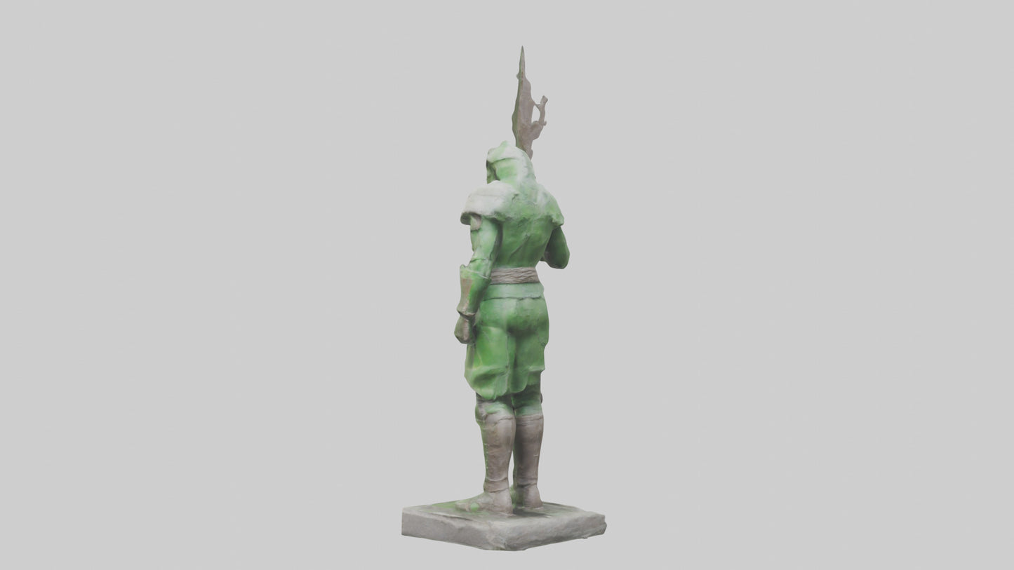 Recycle Earth Warrior Statue model VR / AR / low-poly