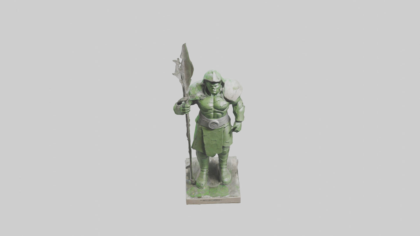 Recycle Earth Warrior Statue model VR / AR / low-poly