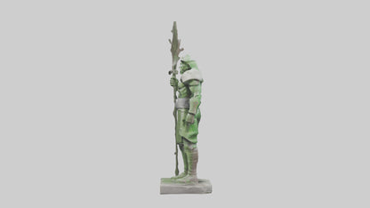 Recycle Earth Warrior Statue model VR / AR / low-poly