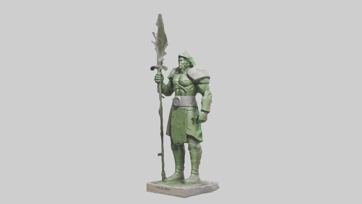 Recycle Earth Warrior Statue model VR / AR / low-poly