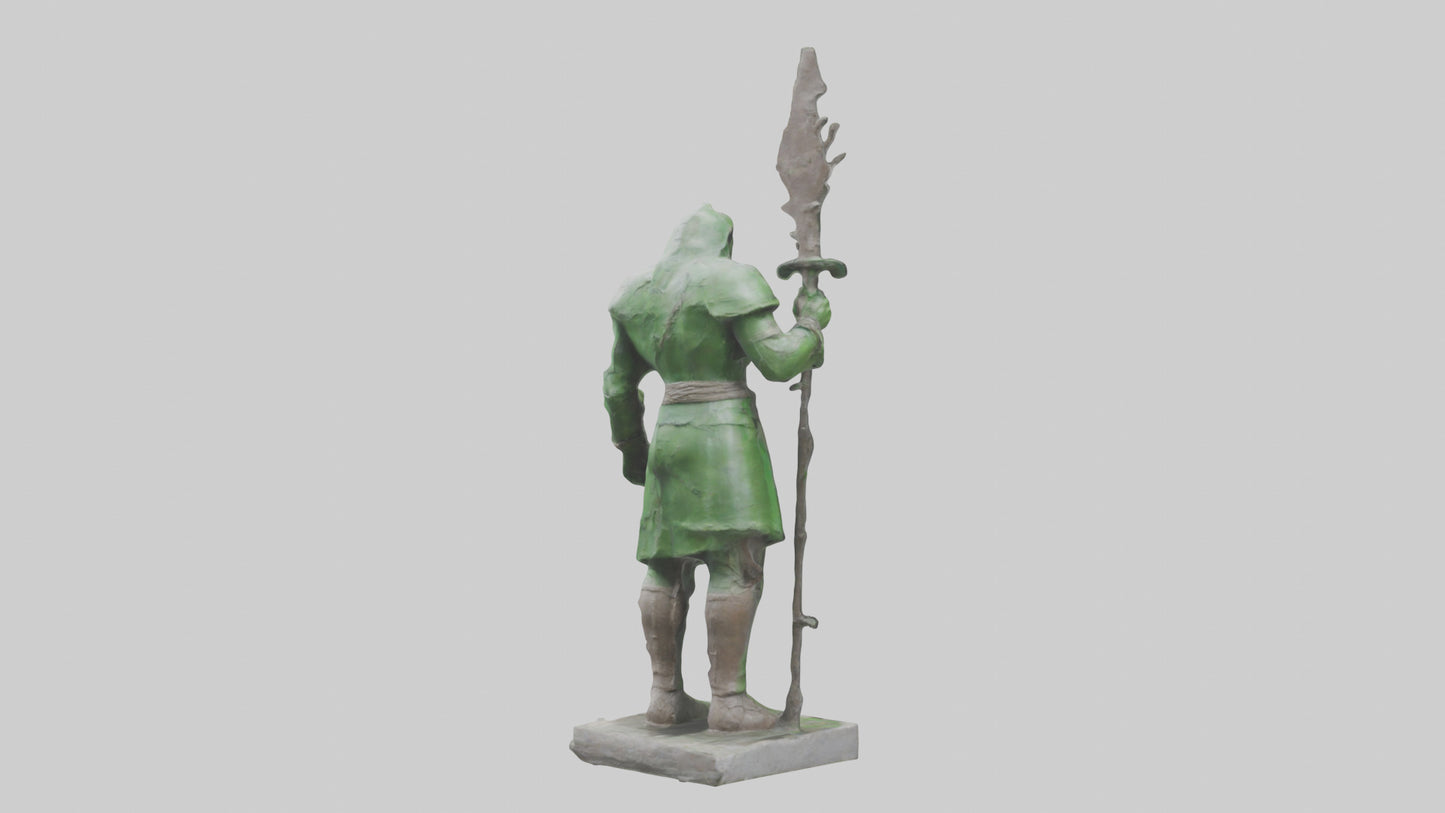 Recycle Earth Warrior Statue model VR / AR / low-poly