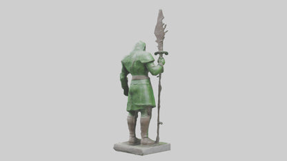 Recycle Earth Warrior Statue model VR / AR / low-poly