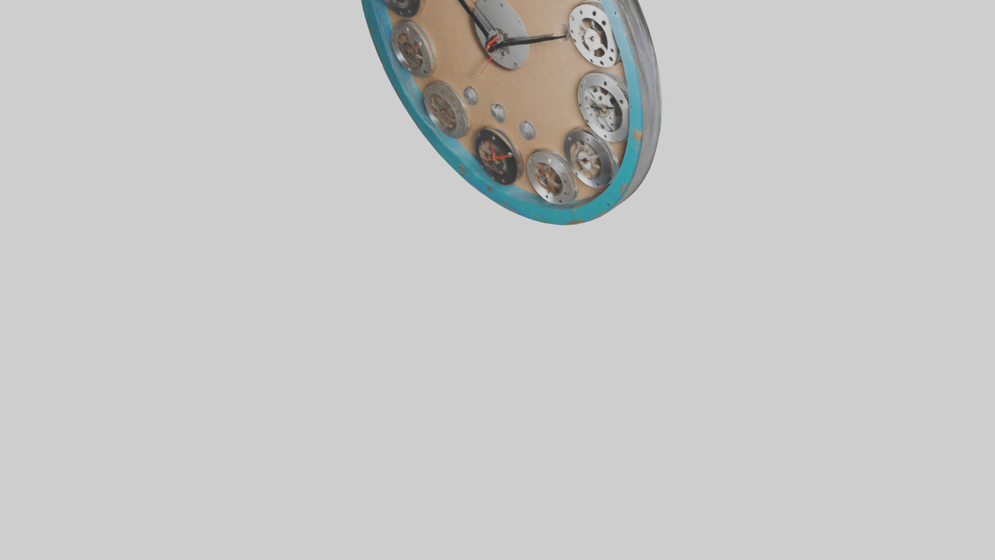 3D model Recycled Material Wall Clock model VR / AR / low-poly